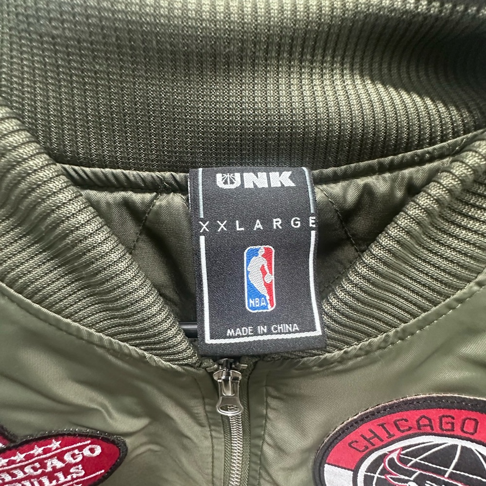 UNK Chicago Bulls Olive Bomber Jacket